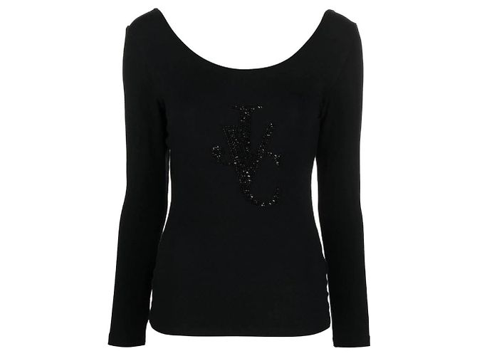 Autre Marque Versace 2000s Stricktop Schwarz