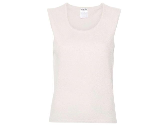 Top sin mangas Chanel de cachemira rosa
