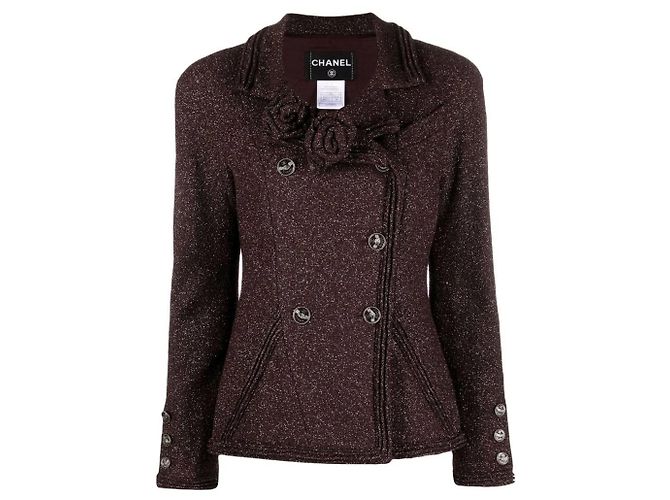 Giacca Chanel Bordeaux Lurex Bordò