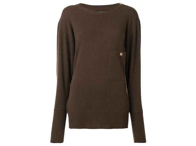 Pull Chanel en cachemire marron