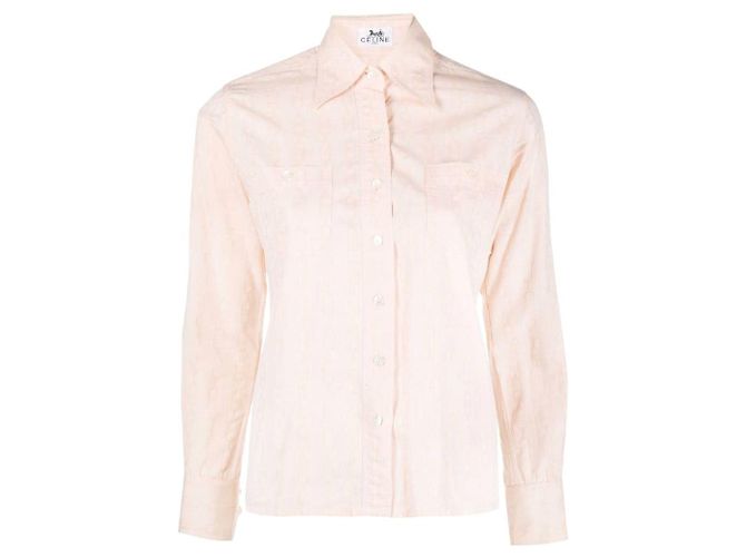Camisa Céline de jacquard de algodón rosa con cadenas