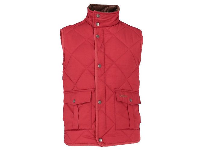 Barbour Polarquilt Steppweste rot Baumwolle