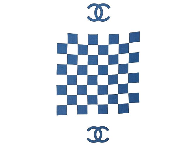 Asciugamano da spiaggia Chanel 2010s Blu