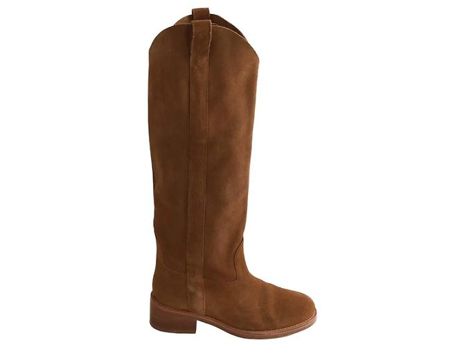 Ba&Sh Stiefel aus Wildleder Camel Kamel