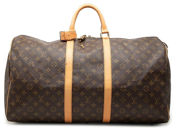 Mala de Viagem Louis Vuitton Monogram Keepall 55 Castanha Marrom