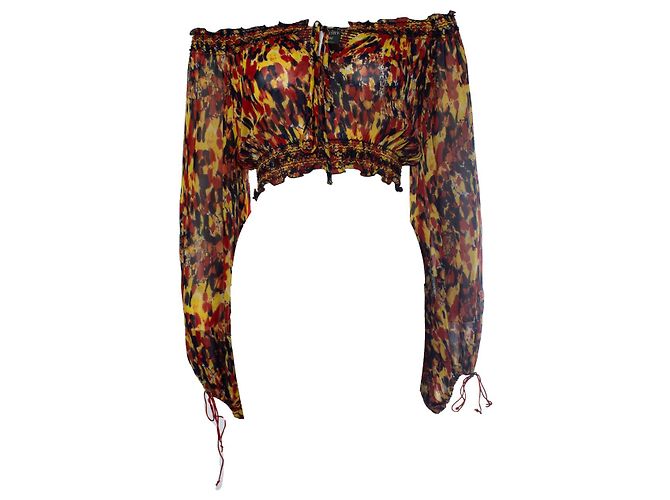 Jean Paul Gaultier, crop top estampado Multicolor