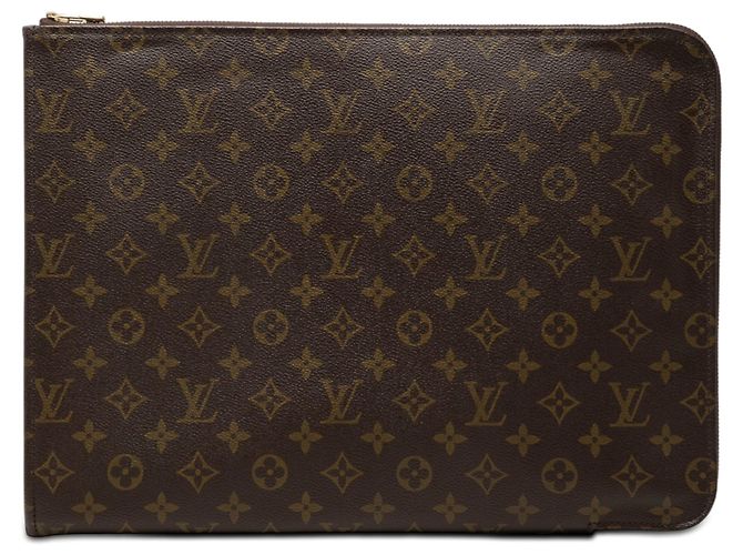 Borsa Business Portfolio Louis Vuitton Monogram Poche Documents Marrone