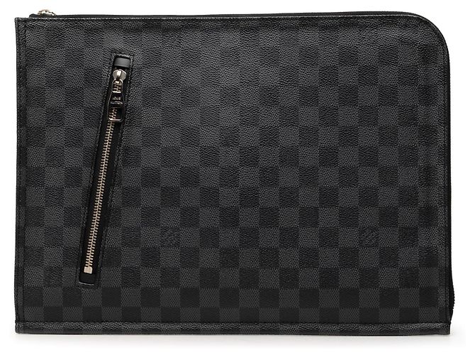 Louis Vuitton Damier Graphite Poche Documents Portfolio Clutch Bag Schwarz