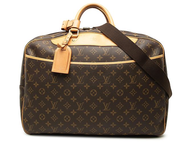 Bolso de viaje Louis Vuitton Monogram Alize 24 Heures Marrón Castaño