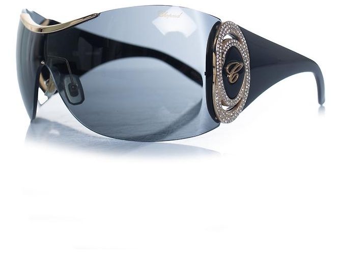 Chopard, SCH 748S Crystal shield sunglasses Black