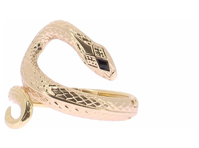 Roberto Cavalli Pulsera de serpiente dorada Dorado