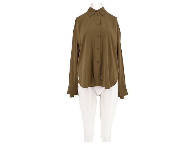 Camicia in seta SéZane kaki Cachi