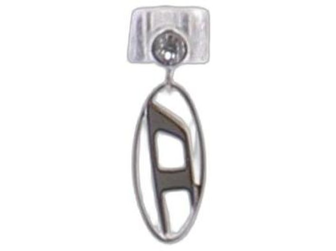 Orecchini Diesel Argentati in Metallo Argento