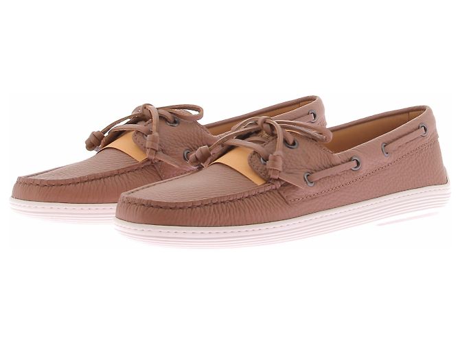 Tod's Sapato Boat em Couro Marrom