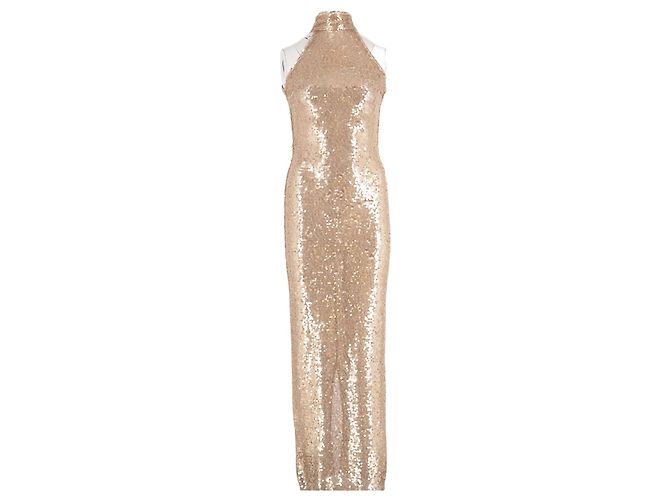 Autre Marque Vestido largo dorado Ilkyaz Ozel