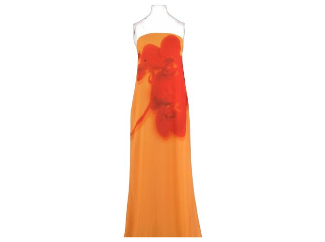 Autre Marque MESHKI Langes oranges Kleid