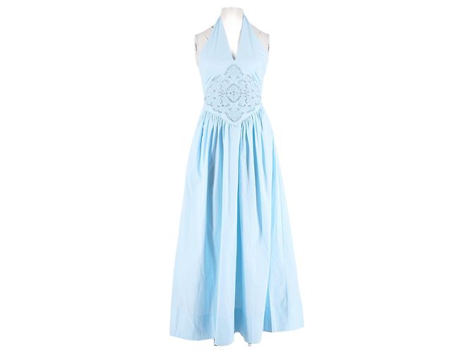 Autre Marque Vestido de algodón azul ROAME