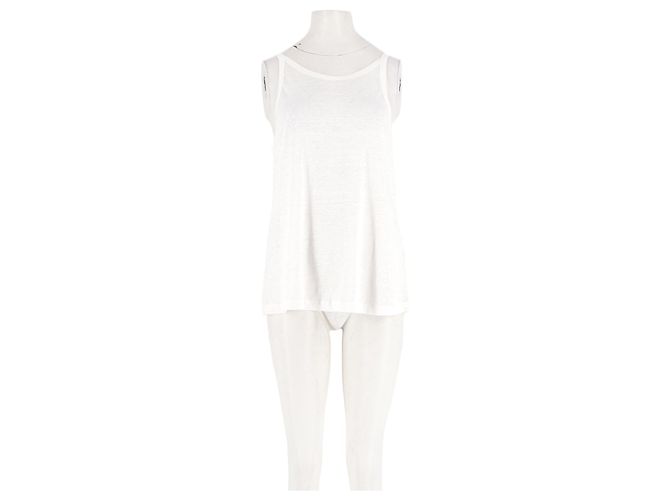 Autre Marque Regata de linho branca Branco