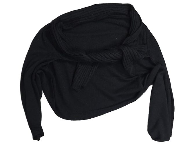 Y's Yohji Yamamoto schwarzer Strickpullover