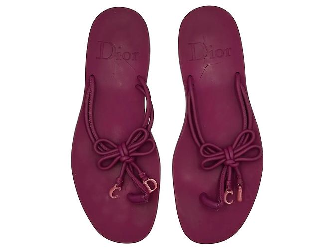 Autre Marque Infradito Dior in gomma Rosa Porpora