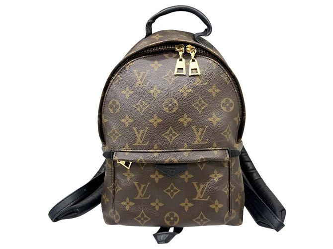 Mochila Louis Vuitton Monogram Palm Springs PM M44871 Marrom Preto