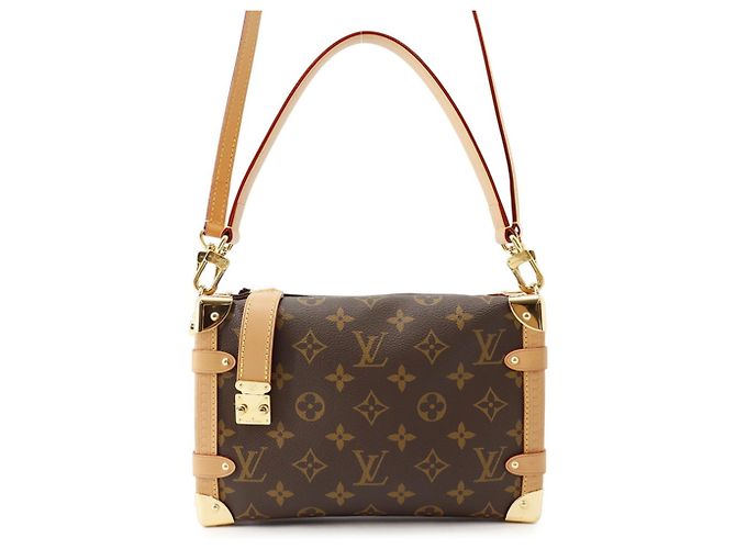 Bolsa Louis Vuitton Monogram Side Trunk MM Marrom Monograma