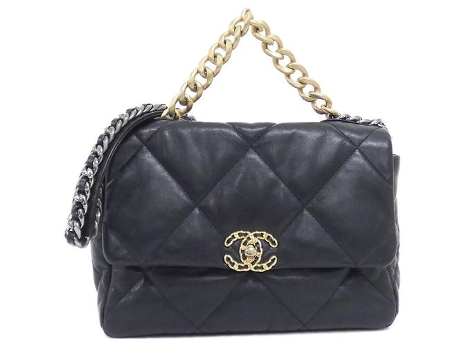 Borsa a tracolla Chanel 19 Nero