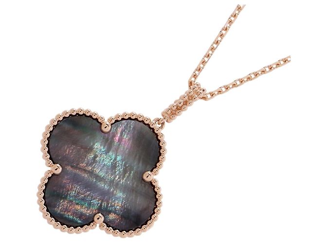 Van Cleef & Arpels Collier Long Magic Alhambra Marron Doré