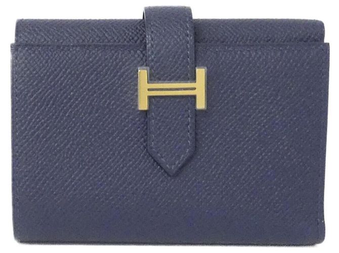 Hermès Cartera Hermes Bearn Combination Verso Azul