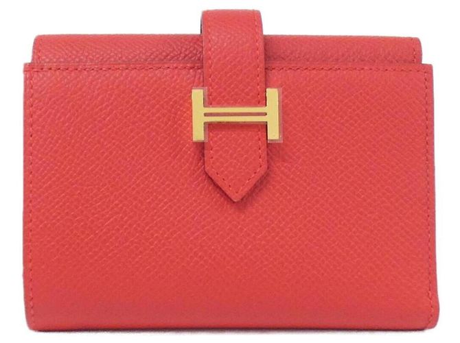 Hermès Bearn Combination Geldbörse Rot