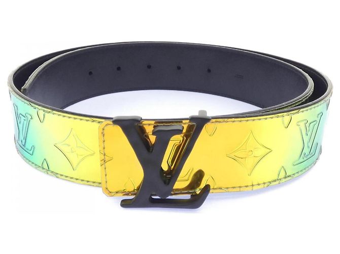 Louis Vuitton Prism Ceinture 40mm Reversible Belt Grün Orange Gelb