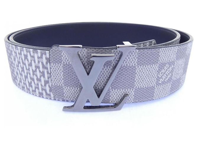 Ceinture réversible Louis Vuitton LV Initials Marron Noir Blanc