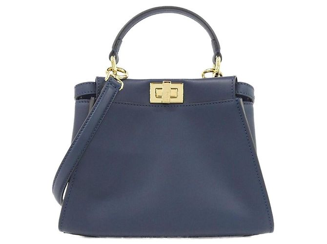 Sac à main Fendi Peekaboo Mini Bleu