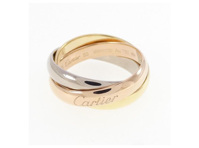 Anello Cartier Trinity in oro rosa bianco e giallo