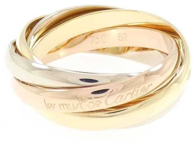 Anello Cartier Trinity in oro rosa bianco e giallo 18K