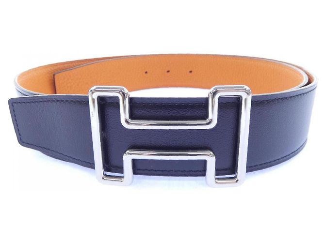 Hermès Hermes Tonight 38mm Wendelgürtel Schwarz Orange