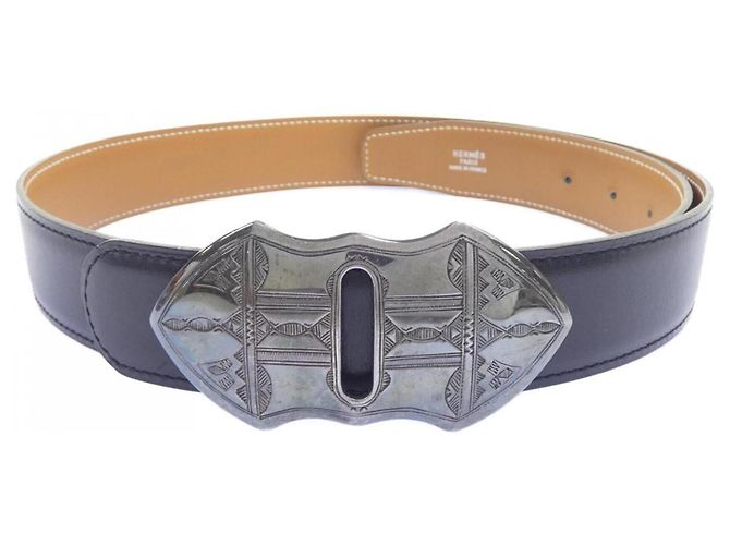 Hermès Hermes Touareg 32mm Wendelgürtel Braun Schwarz