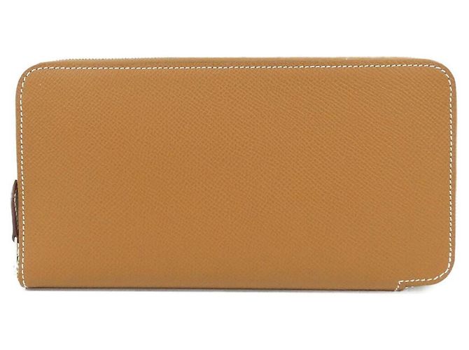 Hermès Hermes EN LIBERTE Silk Bi-fold Wallet Brown Light green Dark purple