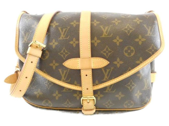 Borsa a tracolla Louis Vuitton Monogram Saumur Marrone