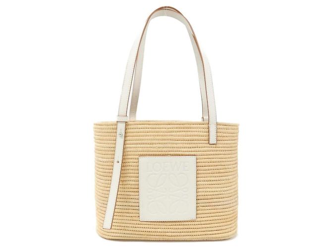mala cesto quadrada Loewe Small Branco