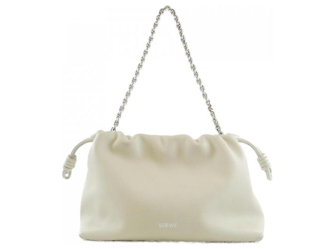 Loewe Flamenco Medium Handtasche Weiß