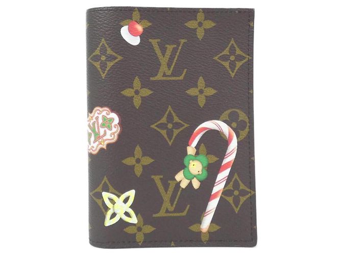 Funda para pasaporte Monogram Louis Vuitton Castaño