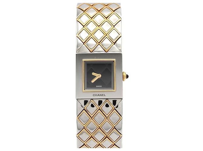 Relógio de Quartzo Chanel Matelassé Combination H0475 SSxYG