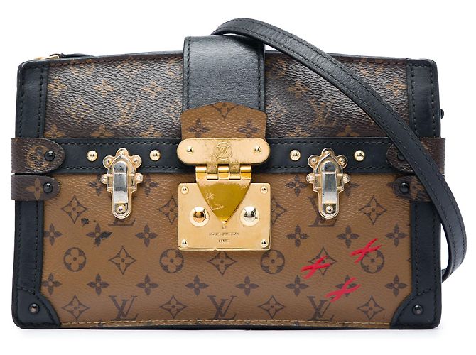 Louis Vuitton Brown Monogram Reverse Trunk Clutch Marrom