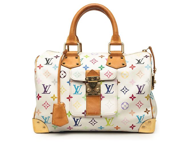 Louis Vuitton White Monogram Multicolore Speedy 30
