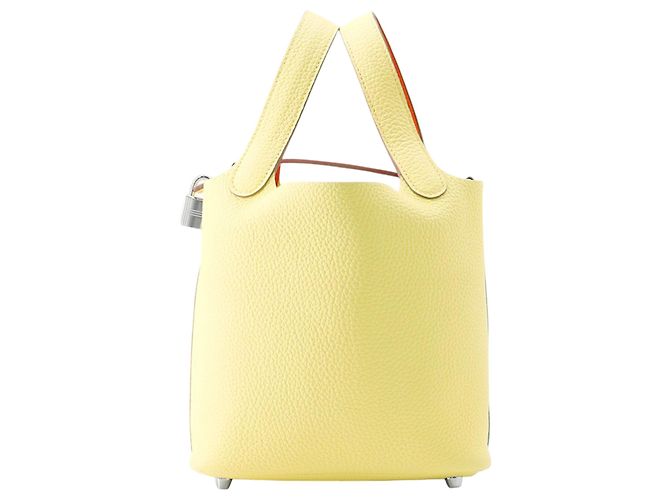 Hermès Yellow Clemence Picotin Lock 18 Jaune