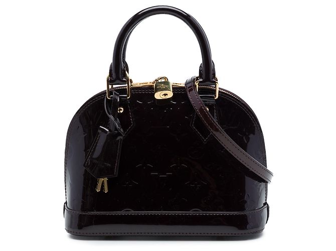 Louis Vuitton Purple Monogram Vernis Alma BB Roxo
