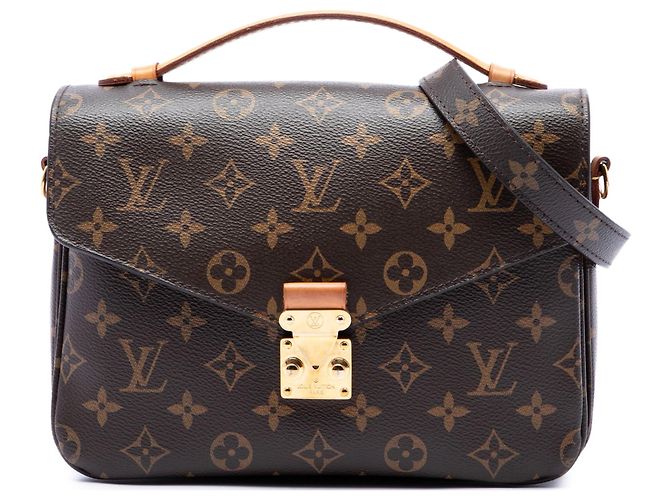 Louis Vuitton Brown Monogram Pochette Metis Marrone