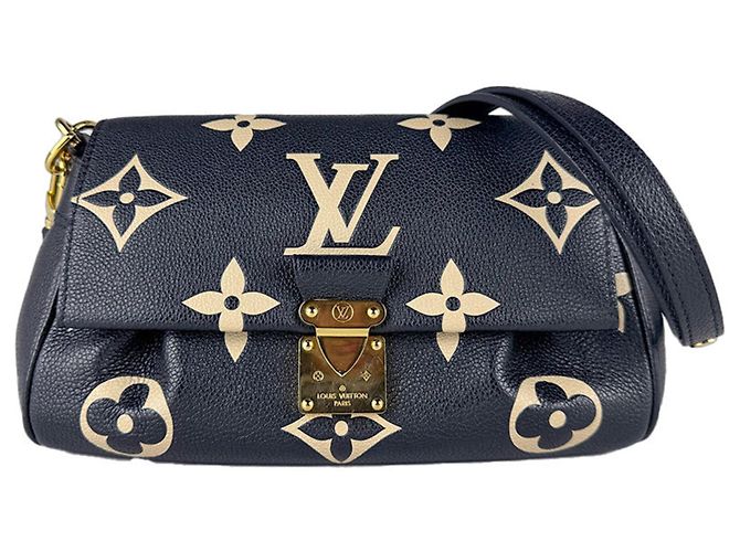 Sac à épaule Louis Vuitton Monogram Empreinte Noir Beige