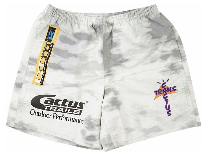 Autre Marque Cactus Jack Trails Outdoor Performance Shorts Weiß Mehrfarben Grau